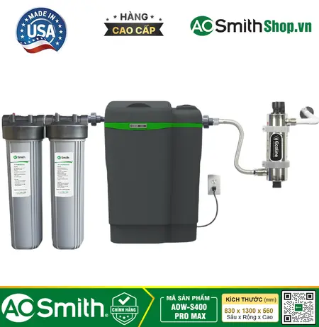 Hệ thống lọc nước đầu nguồn AOSMITH AOW-S400 PRO MAX