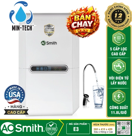 Máy lọc nước Ao smith E3 (Bán chạy nhất)