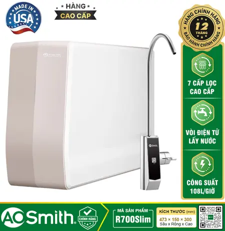 Máy lọc nước AO SMITH R700Slim - Mẫu mới 2026