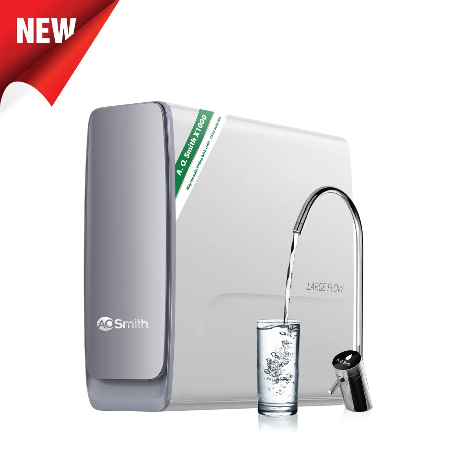 Máy Lọc Nước Đặt Gầm A. O. Smith X1000 - Máy Có Tuổi Thọ Lõi Cao Nhất